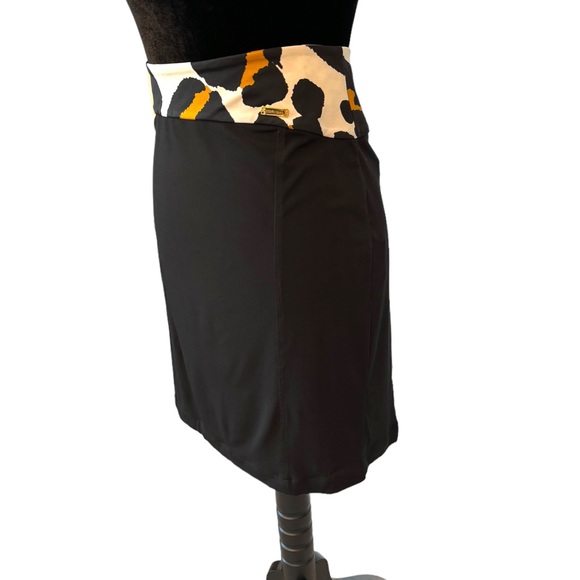 Roberto Cavalli Black Animal Print Stretch Skirt Size Large - Picture 4 of 7